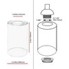 5 Pack Clear Glass Lamp Shade，Glass Shade Covers Replacements for