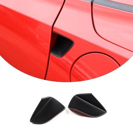 car-attention Modification Matte Black Car Door Handle Bowl Cover Trim For Corvette C7 2014-19