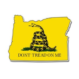 GT Graphics Oregon Gadsden Flag Don't Tread on Me - Vinyl Sticker Waterproof Decal