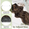 KooKaStyle Invisible Wire Hair Extensions with Transparent Headband Adjustable Size