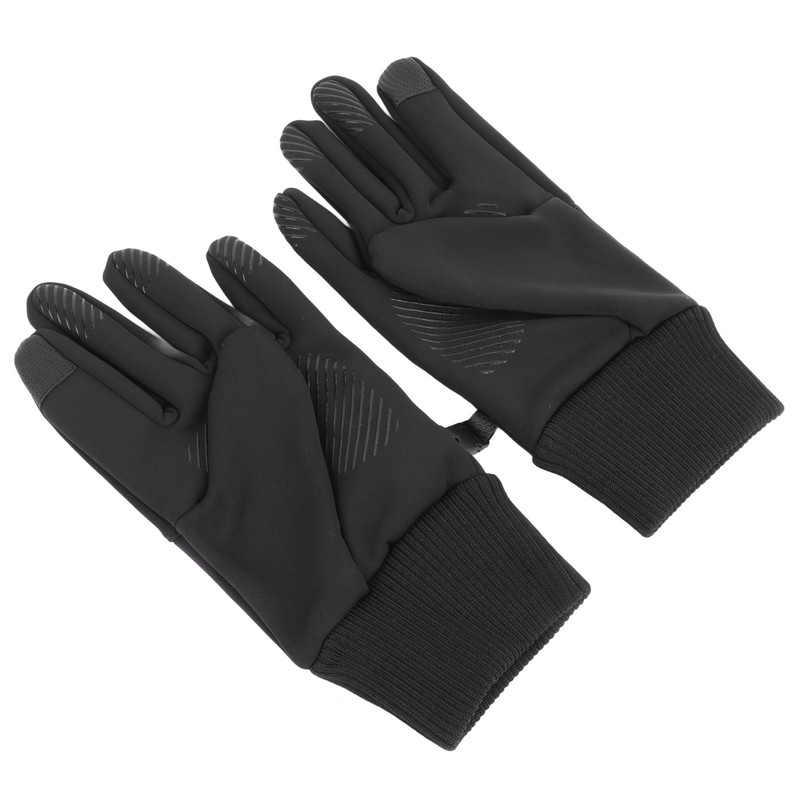 1 Pair Black Unisex Cycling Gloves Waterproof Skiing Non Slip