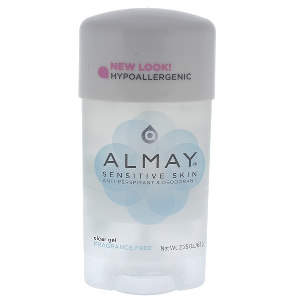 Almay Sensitive Skin Clear Gel Anti-Perspirant & Deodorant, Fragrance Free, 2.25 Ounce