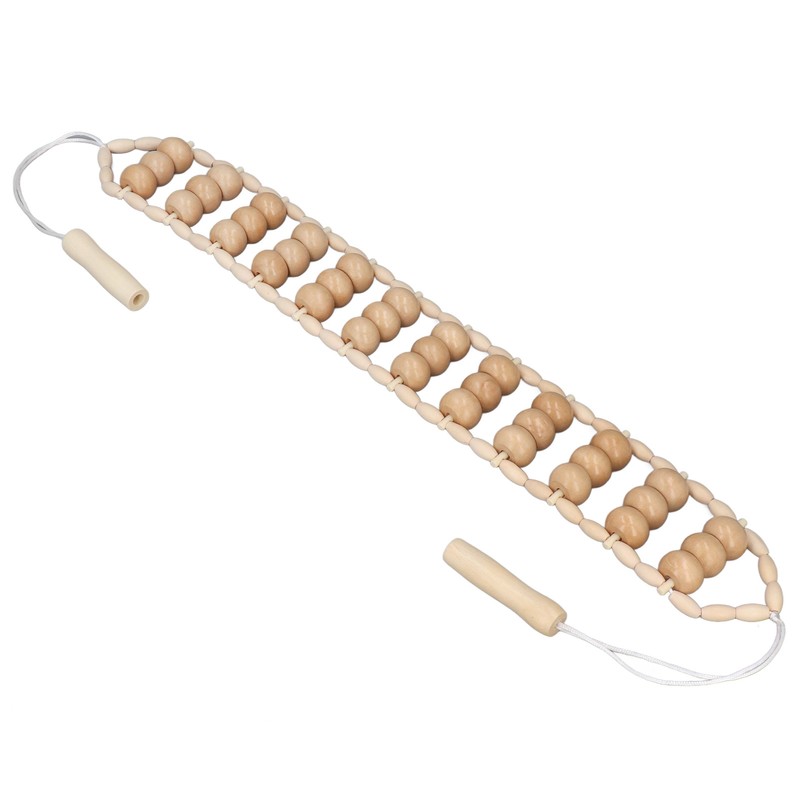 Back Massager Roller Rope Wood Back Roller Massage Manual Relief