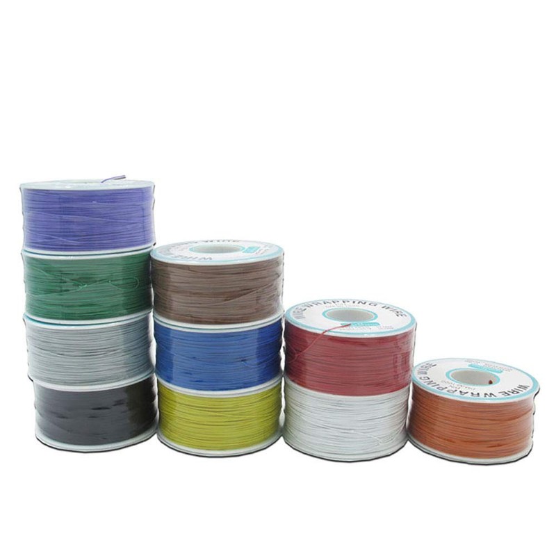 Yellow 250 m Coloured Insulation Cable Test Wrapping Cable Tinned