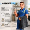 1600 GSM Car Drying Towel, 36x24 70/30 Microfiber, Black