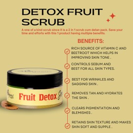 ANSHGANIC Fruit Detox Scrub Enriched with Richness of Watermelon Kiwi & Rice For All Skin types | SPA Polishing Tender