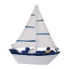 VOSAREA Wooden Sailboat Ornament Sailboat Model Beach Nautical Decoration