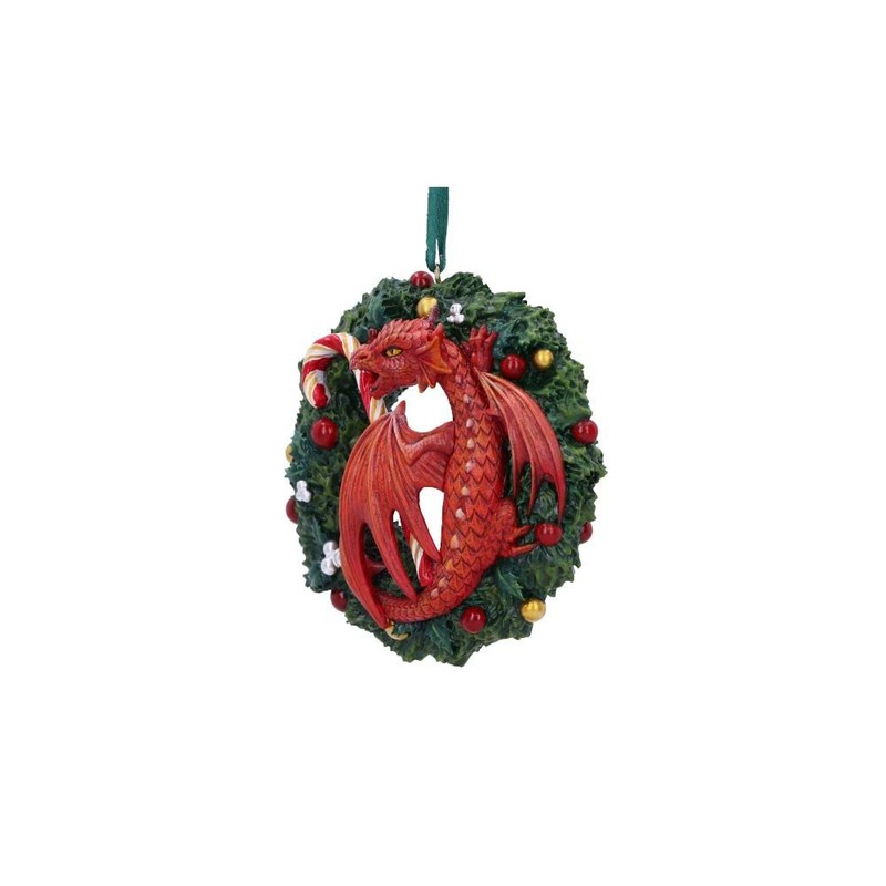 Nemesis Now Anne Stokes Sweet Tooth Dragon Hanging Ornament, Red,