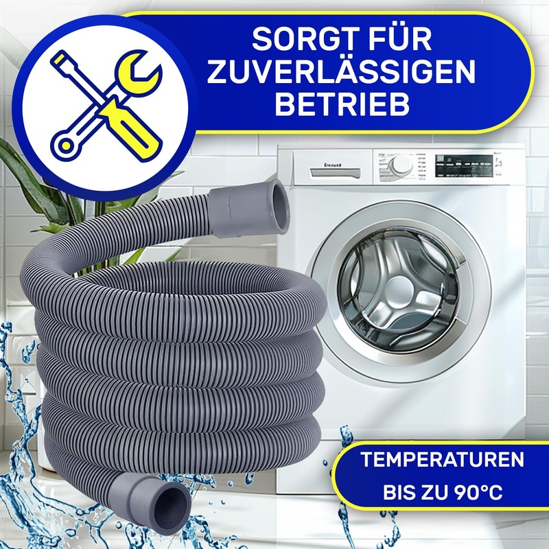 Extendible Drain Hose Washing Machine and Dishwasher 2 m with