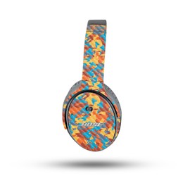 MightySkins Carbon Fiber Skin Compatible with Bose QuietComfort 35 II Headphones - Retro Camouflage | Protective, Durable Textured Carbon Fiber Finish | Easy to Apply