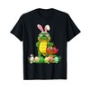 Happy Easter Bunny Alligator Holding Easter Egg Basket T-Shirt