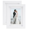 Picture Frames 5x7 White Nature Solid Wood 2 Pack for