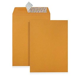 WINPAQ 6 x 9 Self-Seal Brown Kraft Catalog Envelopes - 28lb, 50 Count, Ultra Strong Quick-Seal, 6x9 inch - Filing, Storing or Mailing Documents