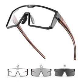 KAPVOE Cycling Glasses Photochromatic Self-Toning Sports Glasses Sunglasses Mountain Bike Glasses MTB Clear Cycling Glasses Men Women