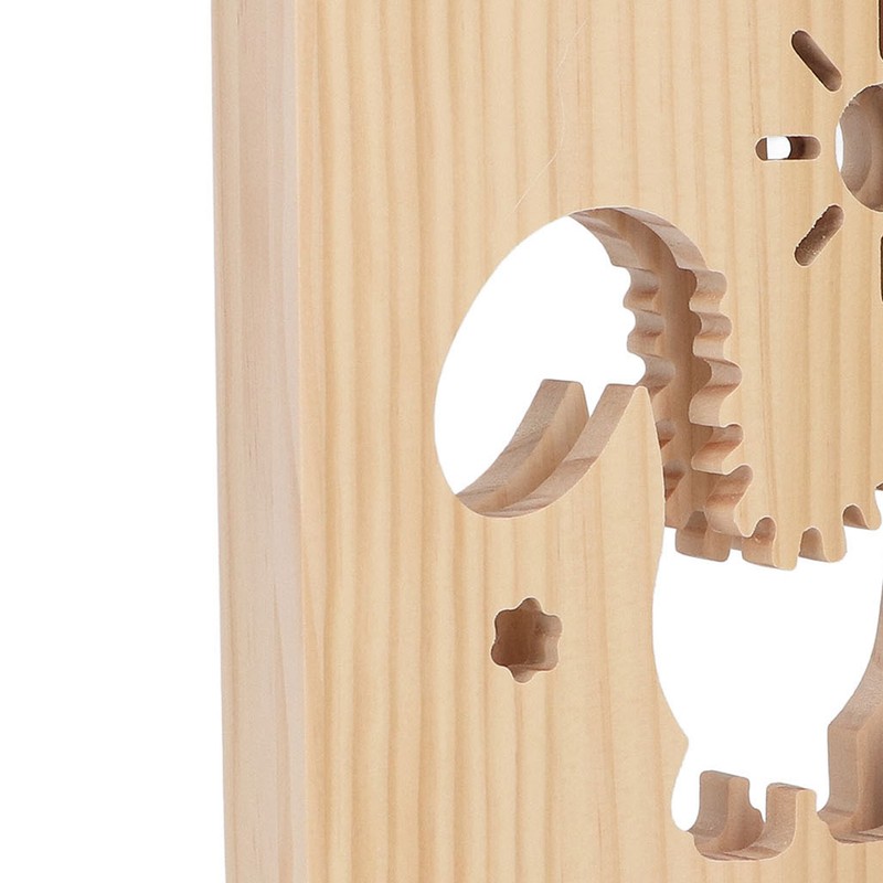 Wood Carving Lamp Dinosaur Hollow Pattern Warm White Light USB
