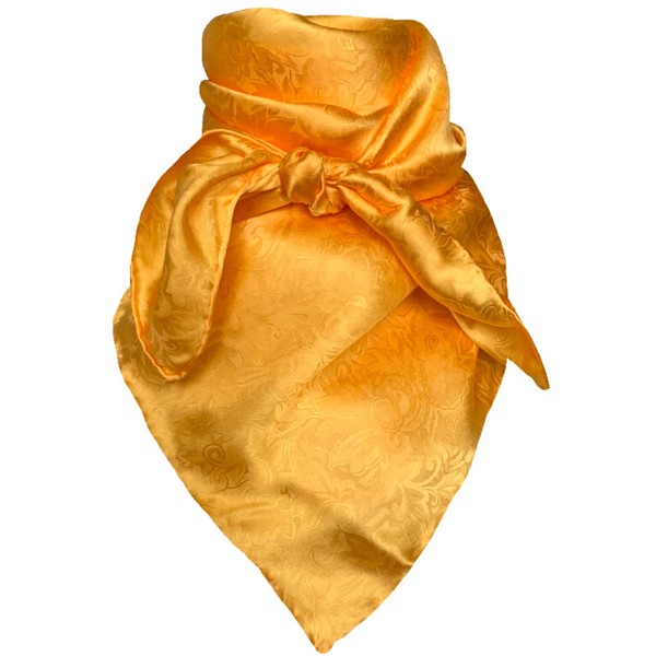 Wyoming Traders Jacquard Cowboy Wild Rag 100% Silk Scarf Bandana