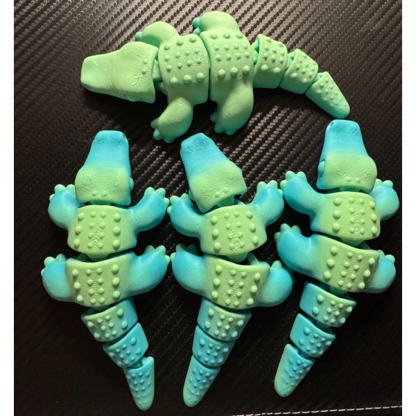 [ LOT OF 3 ] ~7" Toy Crocodile Fidget Kids