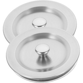 Artibetter 2 Piezas Tapón De Fregadero De Acero Inoxidable con Anillo De Silicón para Cocina Y Baño Tapón De Drenaje para Fregadero con Cubierta De Piso Accesorios para Evitar Olores