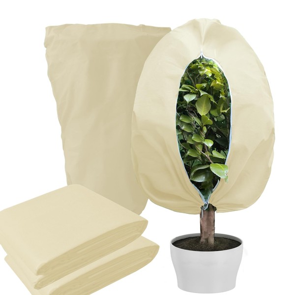 DewGami Thickened Winter Plant Covers Freeze Protection,79''×98.5''Large Anti-Freezing Blankets for