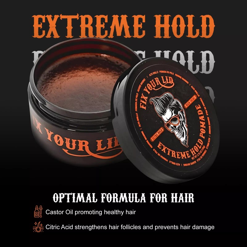 Fix Your Lid Extreme Hold Pomade for Men - Water