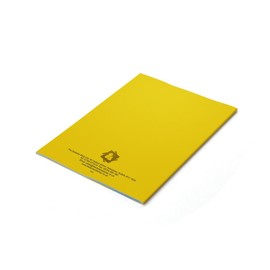 9" x 7" - 10mm Lined Tinted Paper - Exercise Book Yellow Cover - Yellow - Single Book
