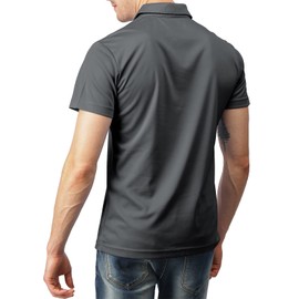 H2H Mens Cool Dry Compression Short Sleeve Polo T-Shirts Gray US L/Asia XL (CMTTS268)