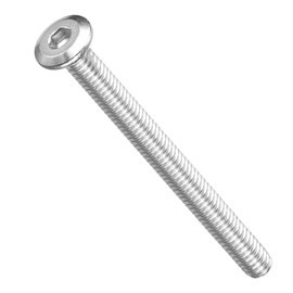 METALLIXITY Flat Head Hex Socket Cap Screws Bolts(1/4"-20x3) 10Pcs, 304 Stainless Steel Hex Socket Furniture Bolts Screws - for Furniture Woodworking Project, Silver Tone