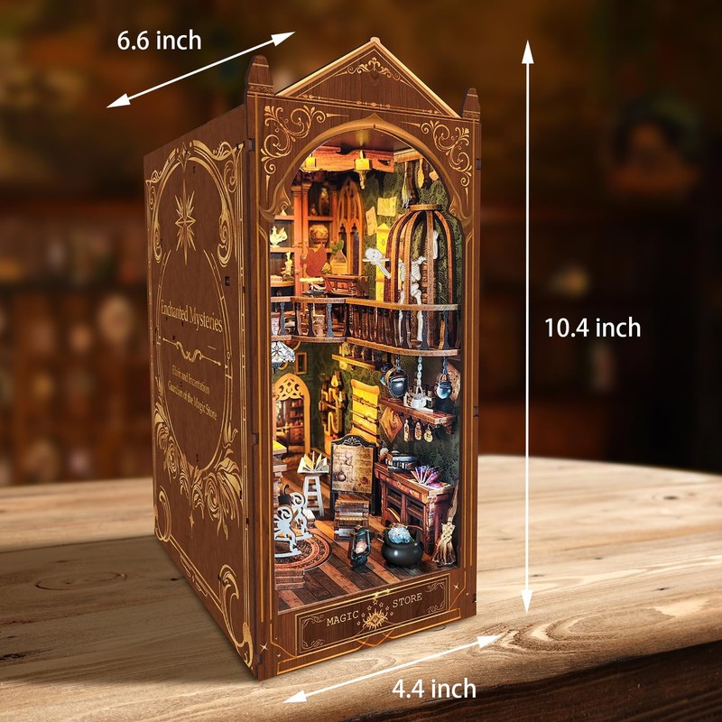 Book Nook Kit, Magic Store Dollhouse Booknook Bookshelf Insert Decor