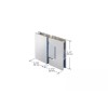 C.R. Laurence CRL Polished Chrome 180 Degree Glass-to-Glass Hinge w/ 5 Degree Offset GEN580CH