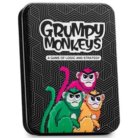 Grumpy Monkeys - Strategy & Logic Card Game for Adults, Teens & Families | 2-4 Players | Ages 10+ | Fun for Game Night or Travel