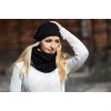 styleBREAKER classic beanie hat with rhinestone studs application, and rolled