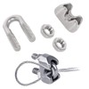 Leaum 36 Piece Wire Rope Clamp Set, with Wire Rope