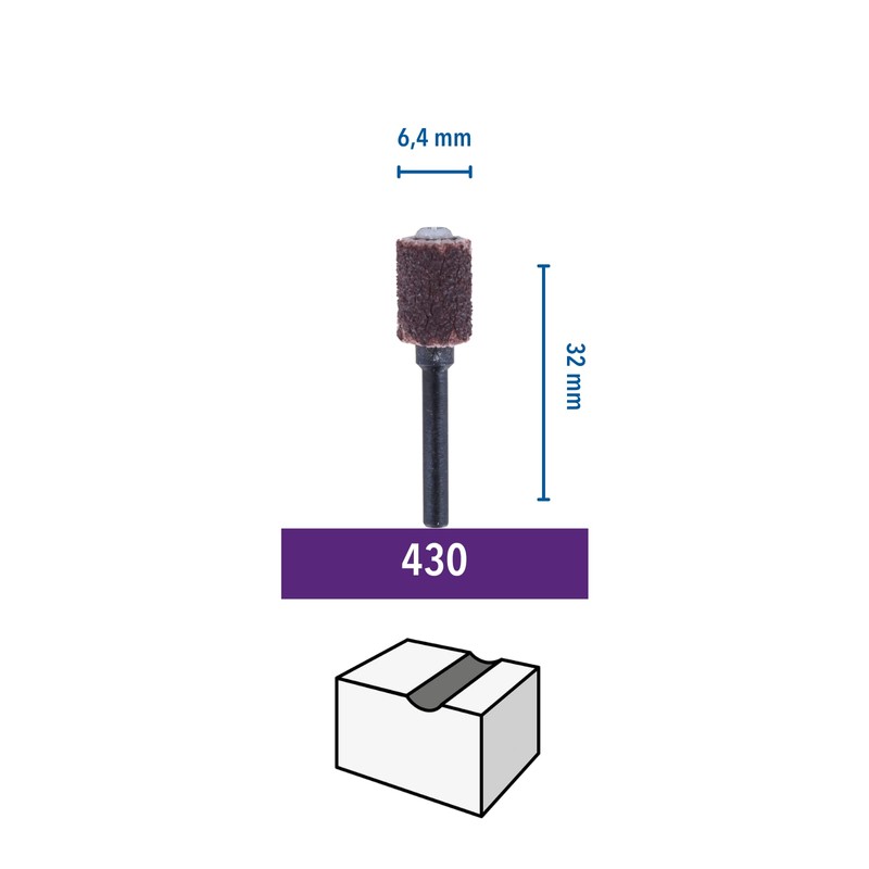 Dremel 430 Sanding Band & Mandrel 2-pack Accessory Set, 6,4