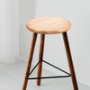 MERRYHAPY Round Wooden Stool Cover Replacement for Canteen Stool Wood