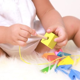 BOHS Caterpillar Threading Game - Toddler Learning Counting, Numbers and Shapes - Children's Fine Motor Skills Toy