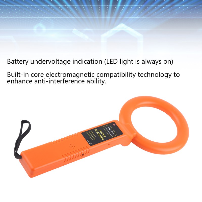 MD‑300 Handheld Metal Detector Security Scanner Finder Detecting Tool for