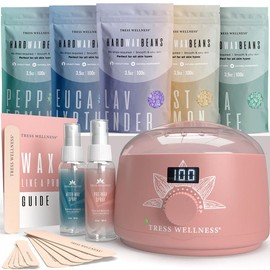 Super Saver Wax Kit by Tress Wellness | Armpit, Face, Brazilian & Bikini Waxing | All-in-One Hair Removal Waxing Kit - Sensitive Skin Body Care for:_LOTUS - Olive Green