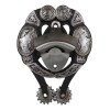 Rustic Western Cowboy Boot Spur With Silver Longhorn Conchos Wall