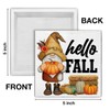 Fall Decor Hello Fall Wooden Sign Farmhouse Autumn Gnome Decorations