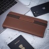 Leatherganic Travel Wallet, Long Bifold Wallet, Airline Ticket Wallet, Leather
