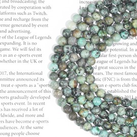 Beads for Jewelry Making - 4mm Round Crystal African Turquoise Gemstone Stone - 85pcs for Jewellery Making