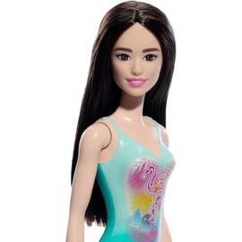 Barbie Fashion  Beauty Muñeca Playa con Traje de Baño Azul para niñas de 3 años en adelante