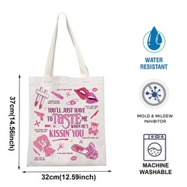 TOBGBE Country Singer Gifts For Singer Album Inspired Merchandise Canvas Tote Bag Singer Fan Merch Accessories (TB, Taste Kiss-PY1)