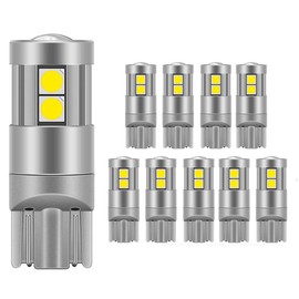 Position Lamp, LED 12V t10, 24V LED Room Lamp, Position Light, Explosive Light, DC 12-24V, 24 pcs 3014 LED Elements, 50000 Hours Lifespan, 12V LED Room Lamp/License Lamp, White, Pack of 10