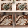 MARBLELIZED - Washable American Placemats, Brown Marble Effect Fabric Placemats,