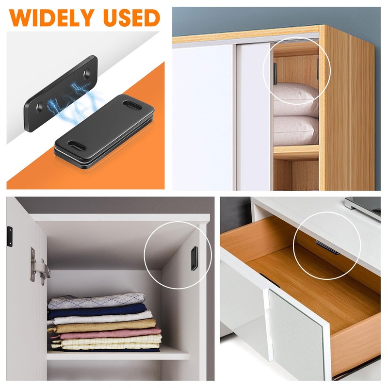Cabinet Magnets, Magnetic Door Catch, Ultra Thin Magnetic Drawer Catch
