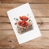 Purely Home Floral Poppies Tea Towel - Watercolour Garden Flowers