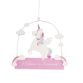 Sass & Belle Rainbow Unicorn I Believe Plaque