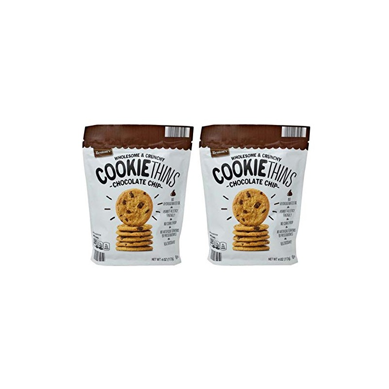 Benton's Wholesome and Crunchy Cookie Thins Chocolate Chip 2 ct