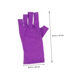 Outanaya 2Pcs UV Gloves for Gel Manicure Fingerless Nail Protector Durable Protective Gloves for Manicure and Sunscreen Use for Women